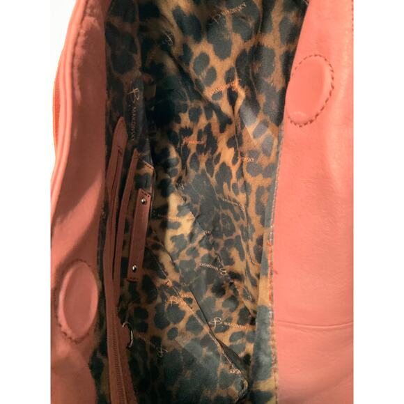 B. Makowsky Coral Leather Fringe Hobo Shoulder Bag - Picture 6 of 9